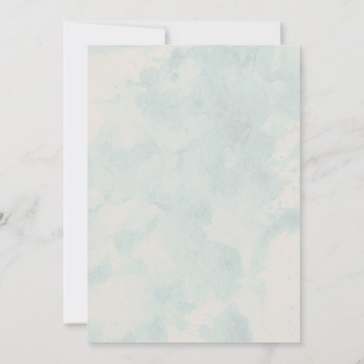 ブルーバ素朴ード結婚式招待状 招待状 (裏面)