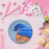 ブルーバ絵画ードのオリジナル鳥画 ペーパープレート (パーティー)