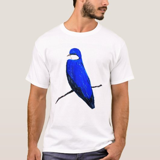 ブルーバ芸術的ードツリーツバメ Tシャツ (正面)