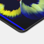 ブルーパはっきりしたンシーの花パーソナライズされた デスクマット (コーナー)