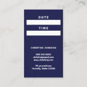 ブルーパイナップルアポイントメントカード 名刺 (裏面)