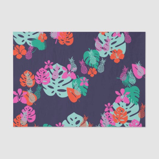 ブルーパイナップルティッシュペーパー 薄葉紙 (正面)