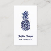 ブルーパイナップルQRコード 名刺 (正面)