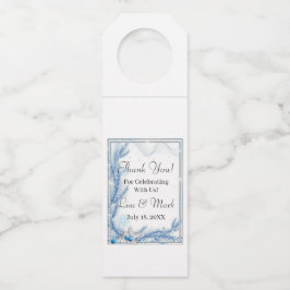 ブルーパインウィンタークリスマス結婚のボトルハンガー ボトルネックタグ