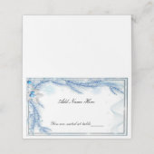 ブルーパインウィンタークリスマス結婚の座席表 プレイスカード (外部開封)