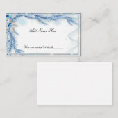 ブルーパインウィンタークリスマス結婚の座席表 プレイスカード (正面/裏面)