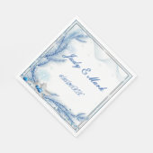 ブルーパインウィンタークリスマス結婚紙ナプキンス スタンダードランチョンナプキン (角)