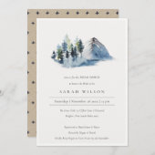 ブルーパインウッズマウンテンブライダルシャワー招待状 サンキューカード (正面/裏面)