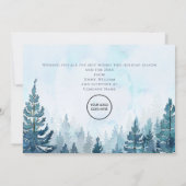 ブルーパインフォレストのクリスマスビジネス企業のロゴ シーズンカード (裏面)