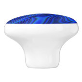 ブルーパウアアワロシェルフラクタル抽象芸術パターン セラミックノブ (側面)