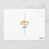 ブルーパエレガントンシーの花結婚の発表 ポストカード (裏面)