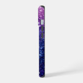 ブルーパグラデーションープルグリッターガーリー iPhone 15ケース (左側面)