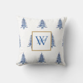 ブルーパゴダのクリスマスツリーのパタモノグラムのーン クッション (正面)