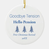 ブルーパゴダのクリスマスツリーリタイアメント1 – 写真 セラミックオーナメント (正面)