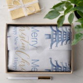 ブルーパゴダクリスマスツリーティッシュペーパー 薄葉紙 (ギフト)