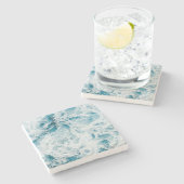 ブルーパシフィック海波 ストーンコースター (横)