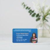 ブルーパスターまたはディーコン写真教会の名刺 名刺 (スタンド正面)