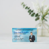 ブルーパスターまたはディーコン写真教会の名刺 名刺 (スタンド正面)