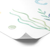 ブルーパステルアンダーザシー誕生日ウェルカム ポスター (角)