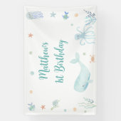 ブルーパステルアンダーザシー誕生日 横断幕 (縦)