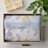 ブルーパステルエレファントパターンforリトルボーイパーティー 薄葉紙 (ギフト)