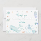 ブルーパステルザシーベビーシャワー サンキューカード (正面)