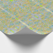 ブルーパステルスター抽象芸術アート鏡パターン ラッピングペーパー (角)