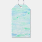 ブルーパステルツザムーン宇宙誕生日サンキューユー ギフトタグ (裏面)