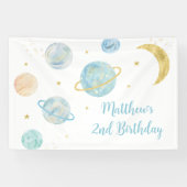ブルーパステルツーザムーン宇宙誕生日 横断幕 (横)