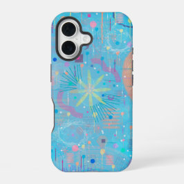 ブルーパステルドリームアブストラクト iPhone 16ケース