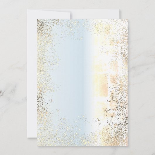 ブルーパステルドリームキャッチャー男の子の赤ちゃんシャワー 招待状 (裏面)