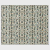 ブルーパステルナツクラッカーパウダー ラッピングペーパー (フラット)