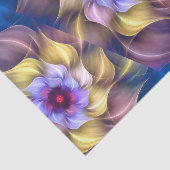 ブルーパステルフラクタルフラワー抽象芸術 薄葉紙 (詳細)