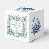 ブルーパステルフローラフェアリーファースト誕生日- フェイバーボックス (裏面サイド)