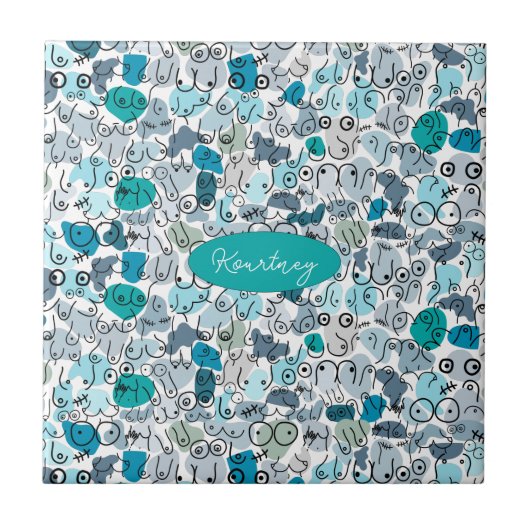 ブルーパステルブレスト タイル (正面)