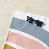 ブルーパステルボホレインボーネームビーチタオル ビーチタオル (インサイチュ)