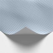 ブルーパステルメタリックグリルストライプミニマルルクス ラッピングペーパー (角)