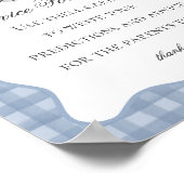 ブルーパステルリトルブー幽霊アドバイスのベビーサイン ポスター (角)