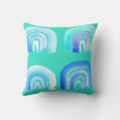 ブルーパステルレトロレインボー クッション (裏面)