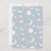 ブルーパステル宇宙宇宙飛行士誕生日 招待状 (裏面)