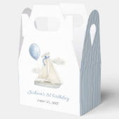 ブルーパステル航海のセイルボート1st誕生日 フェイバーボックス (オープン)