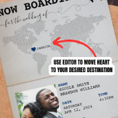 ブルーパスポートエロップウェディングレセプション 招待状