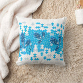 ブルーパズルバターフライ クッション (ブランケット)