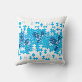 ブルーパズルバターフライ クッション (裏面)