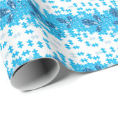 ブルーパズルバターフライ ラッピングペーパー (ロールコーナー)