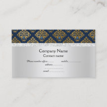 ブルーパターエレガントン半光沢ビジネス