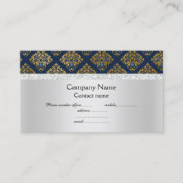 ブルーパターエレガントン半光沢ビジネス 名刺