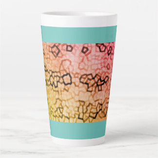 ブルーパターンコーヒーマグ カフェラテマグ