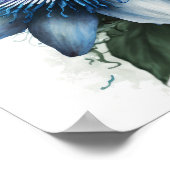 ブルーパッションフラワーアートプリントポスター ポスター (角)