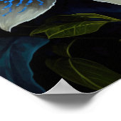 ブルーパッションフラワーアートプリントポスター ポスター (角)